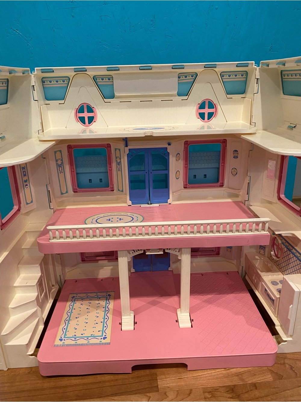 Fisher Price Loving Family Dream Doll Folding House #6364 Vintage 1993 90s - Picture 6 of 13